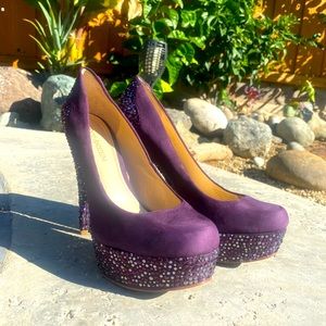 Enzo Angiolini “Beccalynn” purple/rhinestone heels